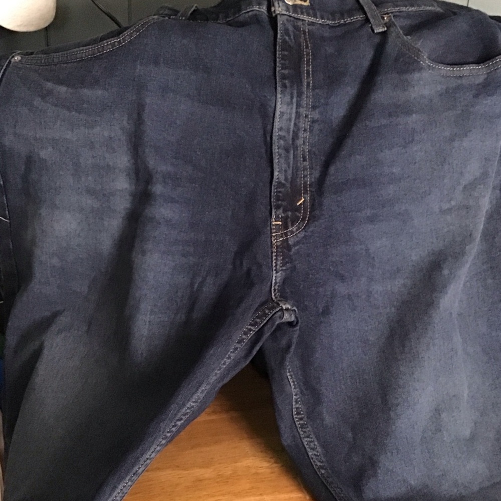 Signature by Levi Strauss Men's Deep Indigo Relaxed Jeans